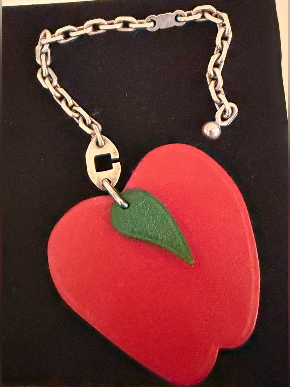HERMES Hermes Keychain Bag Charm Fruit Apple Seasonal Men Women Red 20499999 - Picture 6 of 16